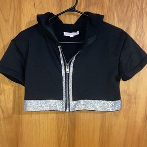 Fashion Nova hoodie crop top NEVER WORN size small